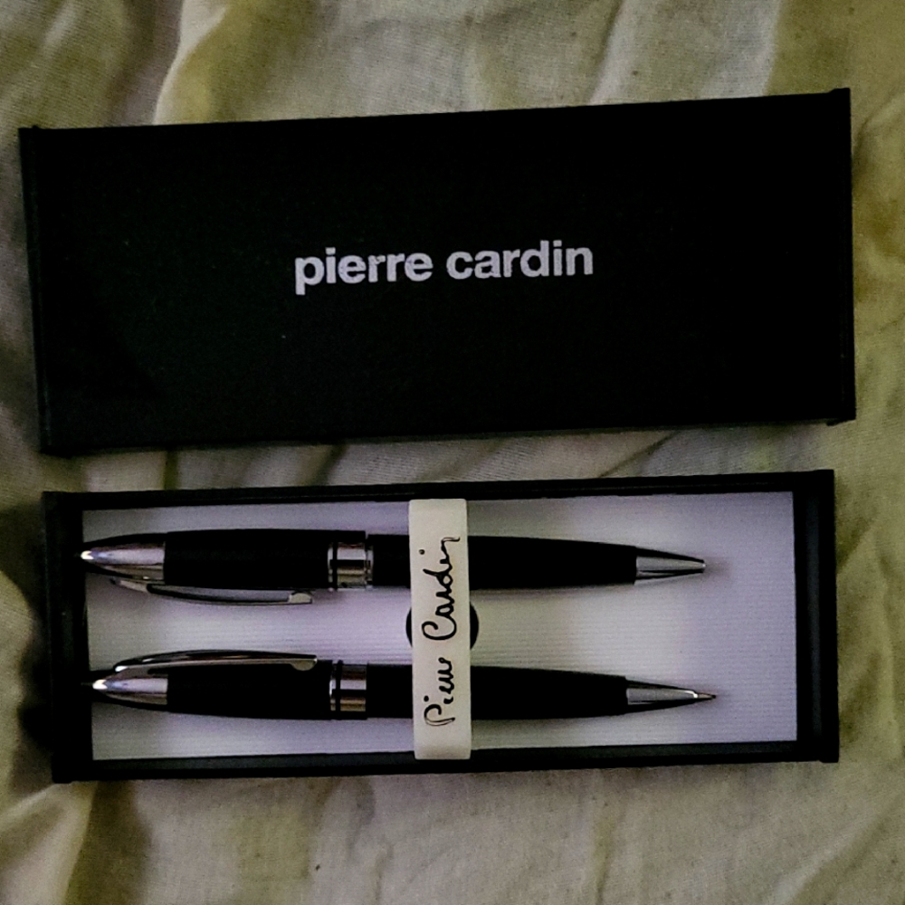 Pierre Cardin Black and Silver Pen Duo